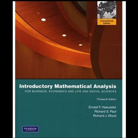 introductory mathematical analysis 13th edition solutions manual Epub