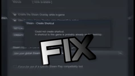 invalid shortcut fix steam