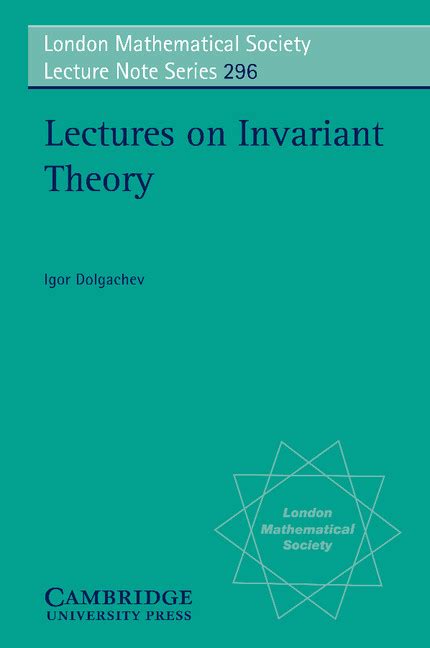 invariant theory lecture notes in mathematics Reader