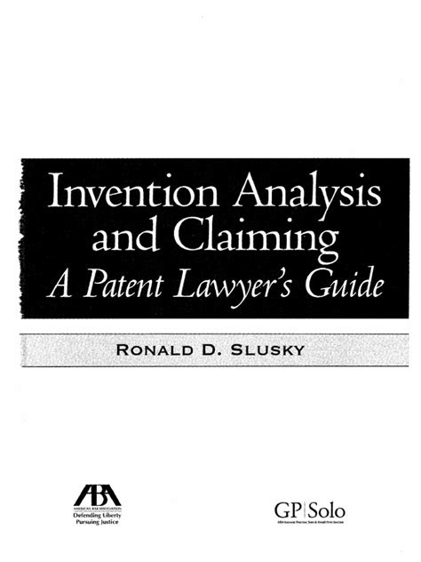 invention analysis and claiming a patent lawyers guide Reader