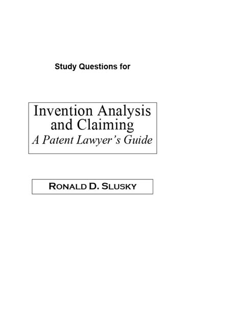 invention analysis and claiming invention analysis and claiming Kindle Editon