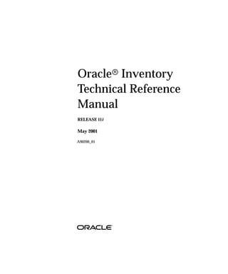 inventory technical reference manual Doc