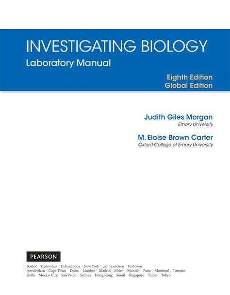 investigating biology lab manual 7th edition pdf answers Kindle Editon