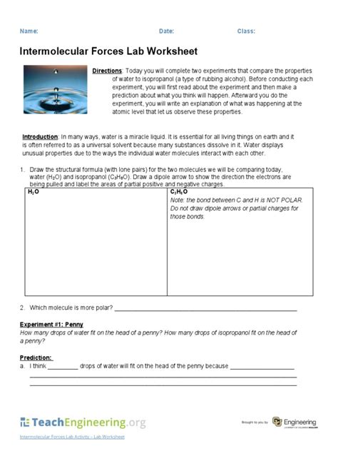 investigation question on intermolecular forces of evaporation Reader