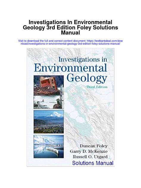 investigations in environmental geology 3rd edition Epub