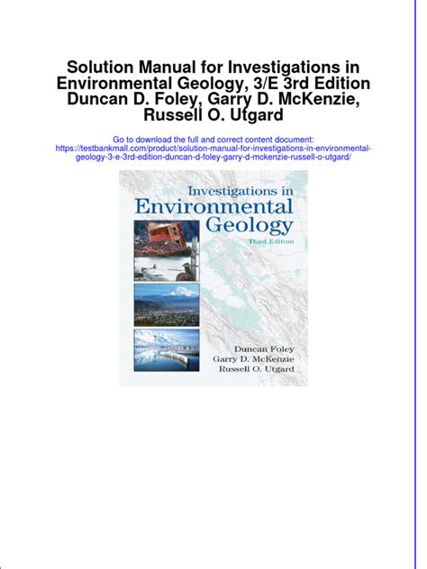 investigations in environmental geology 3rd edition Epub