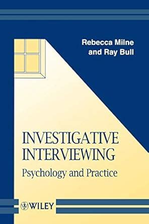 investigative interviewing psychology practice policing PDF
