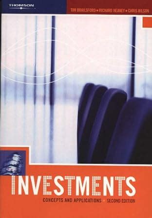 investments concepts and applications 4th edition brailsford Kindle Editon