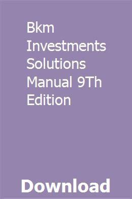 investments-bkm-solution-manual Ebook Doc