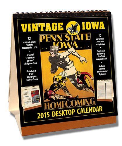 iowa hawkeyes 2015 vintage football calendar Kindle Editon