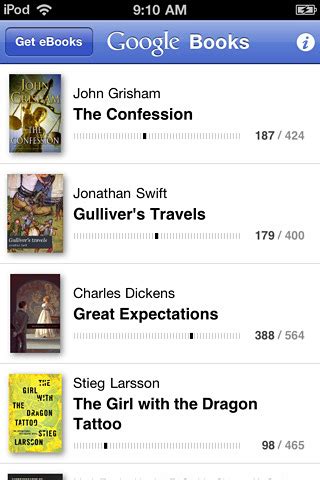 iphone google book reader PDF