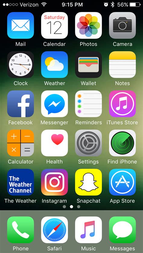 iphone se home screen