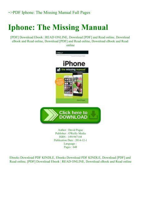 iphone the missing manual download Doc