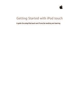 ipod touch getting started guide PDF