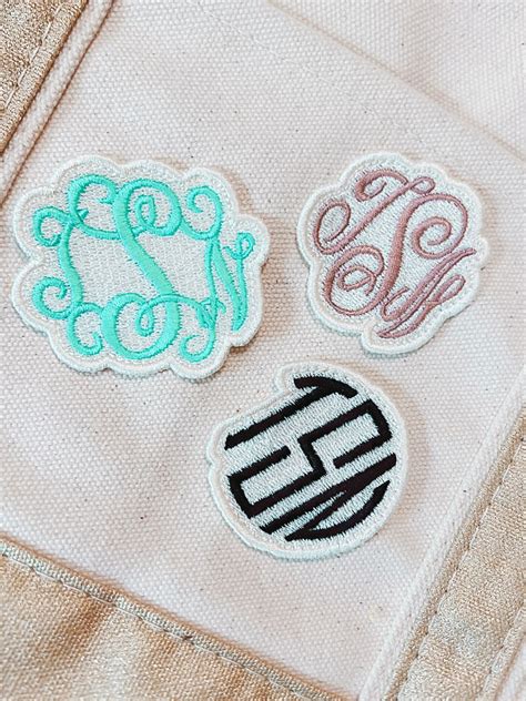 iron on initial patches