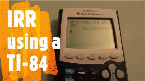 irr on ti 84