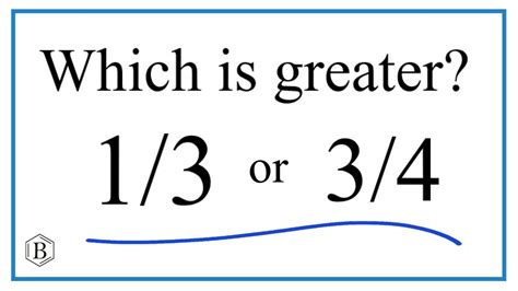 is 1 3 greater than 1 4