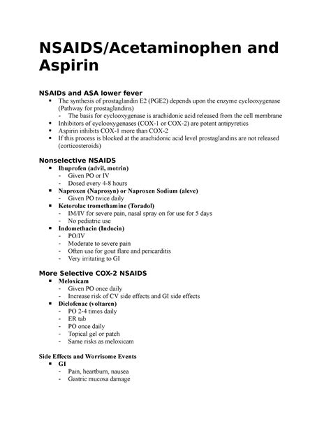 is aspirin an nsaid or asa