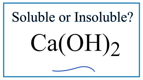 is ca oh 2 soluble
