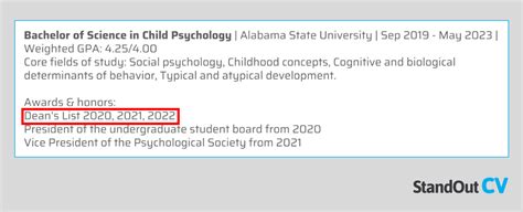 is dean's list impressive