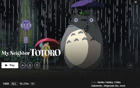 is my neighbour totoro on netflix