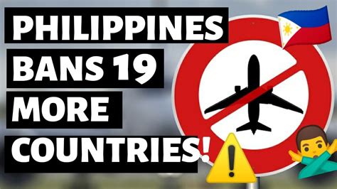 is there a travel ban to the philippines