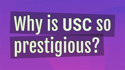 is usc prestigious