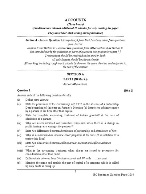 isc specimen paper 2014 Kindle Editon