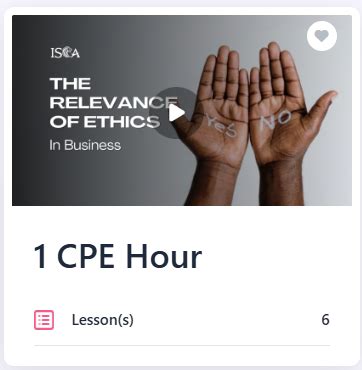 isca cpe hours