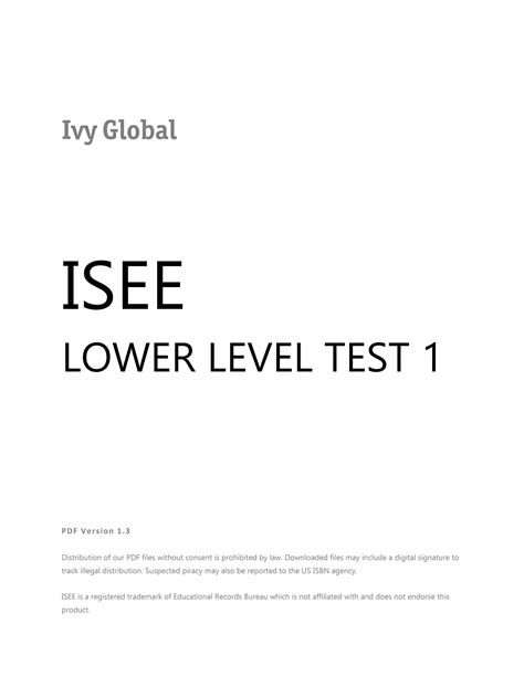 isee lower level