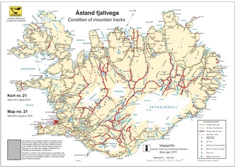 islandia mapa de carreteras impermeable escala 1425 000 Doc