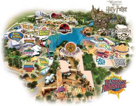 islands of adventure rides list