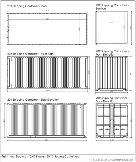 iso 20ft container drawing PDF