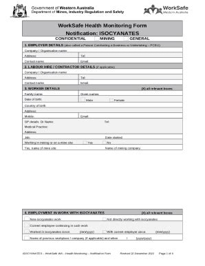 isocyanate health monitoring forms department of justice Doc