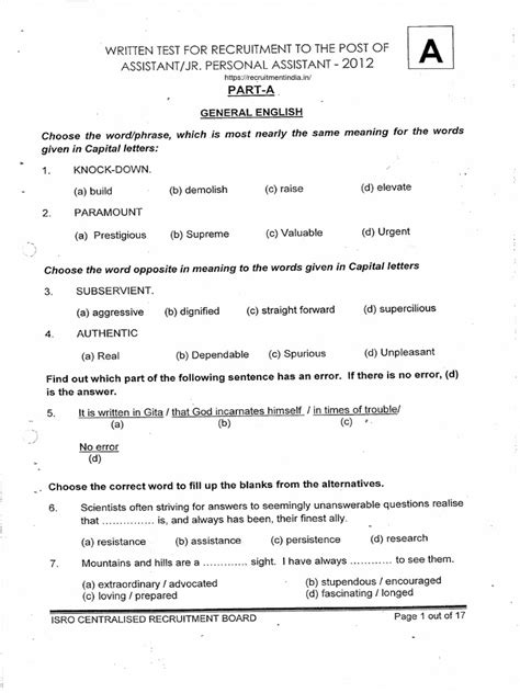 isro technical assistant previous papers Kindle Editon