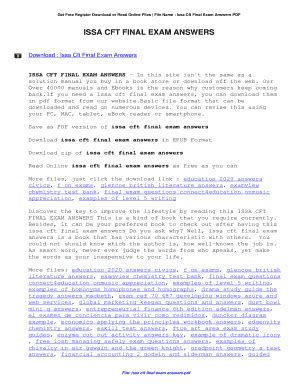 issa-cft-final-exam-answers Ebook Reader