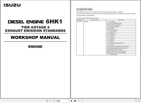 isuzu 6hk1 workshop manual PDF