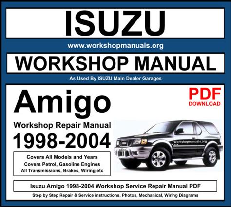 isuzu amigo service manual Kindle Editon