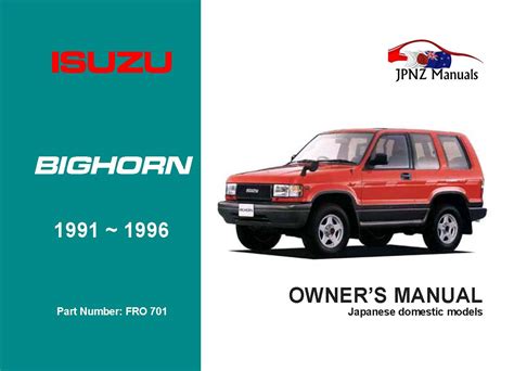 isuzu bighorn service manual Epub