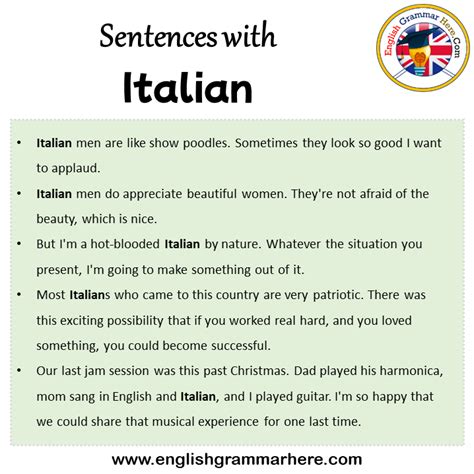 italian sentence