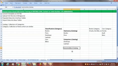 Item Catalog Table In Oracle Fusion