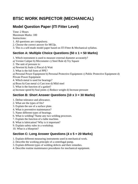 iti fitter exam question paper 2013 Epub