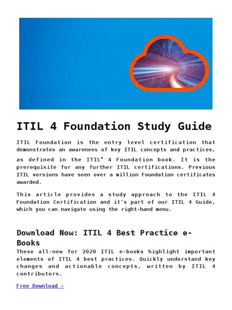 itil 2013 foundation study guide Kindle Editon
