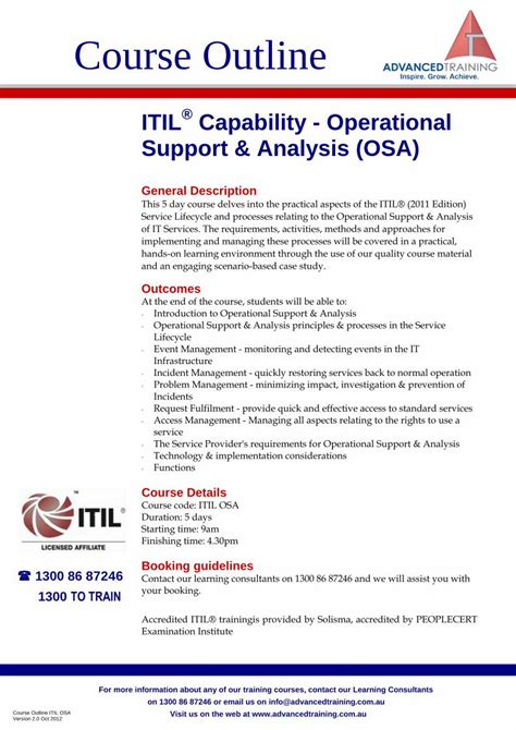 itil osa sample Ebook Doc