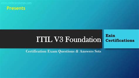 itil questions answers for v3 foundation Kindle Editon