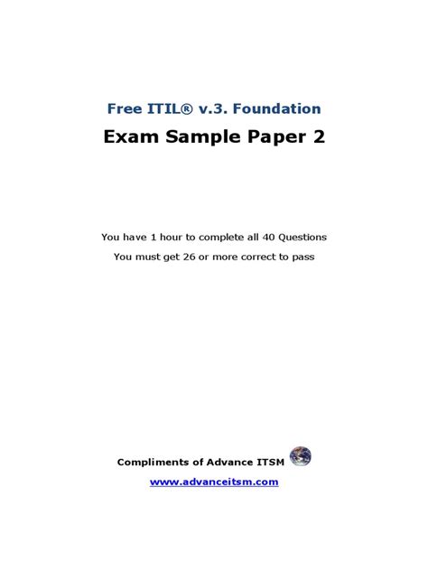 itil service transition sample paper 2 Reader