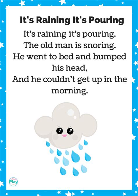 its raining its pouring nursery rhyme Reader