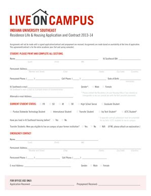 iu housing application