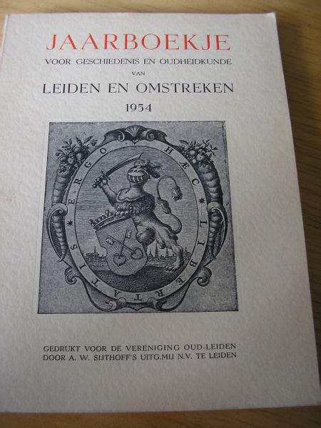 jaarboekje 1954 voor geschiedenis en oudheidkunde v leiden en omstreken PDF