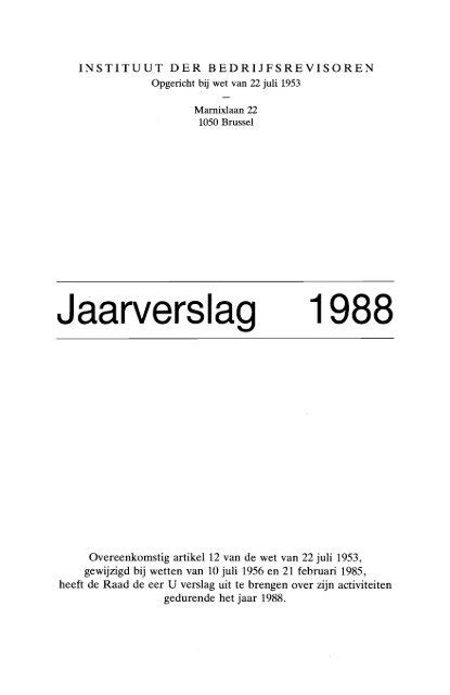 jaarverslag over 1988 Doc